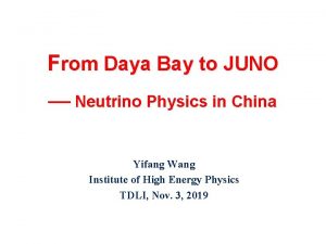 From Daya Bay to JUNO Neutrino Physics in