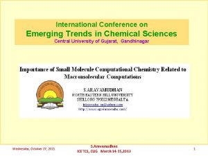 SMALL MOLECULE COMPUTATIONAL CHEMISTRY for COMPUTATIONAL BIOLOGY and