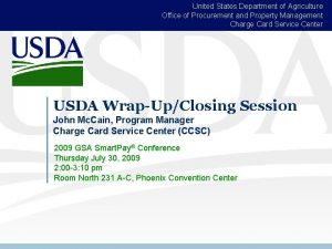 United States Department of Agriculture Office of Procurement