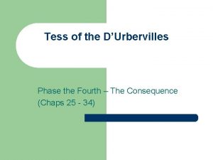 Tess of the DUrbervilles Phase the Fourth The