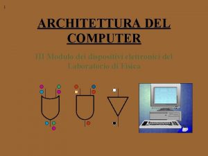 1 ARCHITETTURA DEL COMPUTER III Modulo dei dispositivi