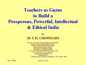 Teachers as Gurus to Build a Prosperous Powerful