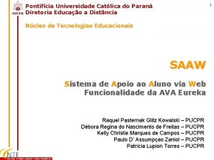 PUCPR 1 Pontifcia Universidade Catlica do Paran Diretoria