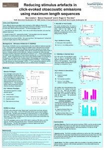 Reducing stimulus artefacts in clickevoked otoacoustic emissions using