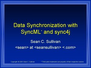 Data Synchronization with Sync ML and sync 4