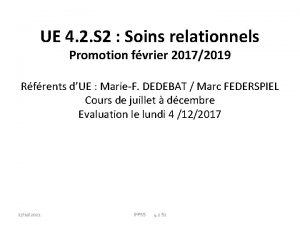 UE 4 2 S 2 Soins relationnels Promotion