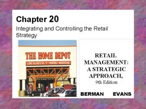 Chapter 20 Integrating and Controlling the Retail Strategy