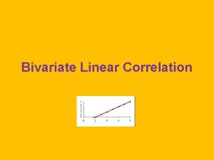 Bivariate Linear Correlation Linear Function Y a b