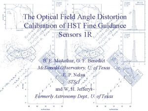 The Optical Field Angle Distortion Calibration of HST