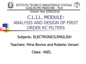 ISTITUTO TECNICO INDUSTRIALE STATALE GUGLIELMO MARCONI Forl School