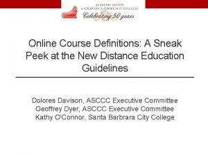 Online Course Definitions A Sneak Peek at the