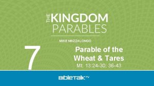 7 MIKE MAZZALONGO Parable of the Wheat Tares