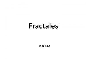 Fractales Jean CEA Fractales dans la nature Image