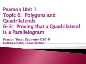 Pearson Unit 1 Topic 6 Polygons and Quadrilaterals
