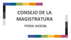 CONSEJO DE LA MAGISTRATURA PODER JUDICIAL 1994 Introducido