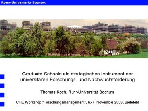 Graduate Schools als strategisches Instrument der universitren Forschungs