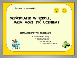 Boena Janiszewska SZECIOLATEK W SZKOLE JAKIM MOE BY