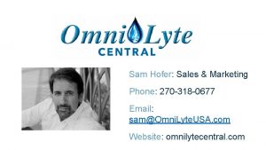 Sam Hofer Sales Marketing Phone 270 318 0677