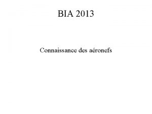BIA 2013 Connaissance des aronefs CELLULE structures 01