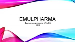 EMULPHARMA ECOTECH EMULPHARMA ECO 10 RESASSOL DN PARSOL