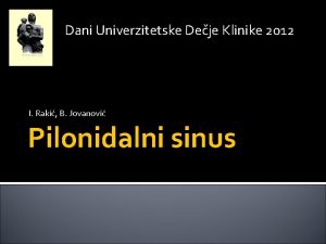 Dani Univerzitetske Deje Klinike 2012 I Raki B