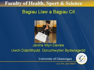 Faculty of Health Sport Science Bagiau Llaw a