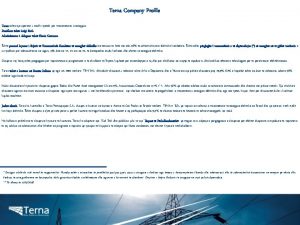 Terna Company Profile Terna sht nj operator i