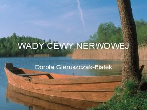 WADY CEWY NERWOWEJ Dorota GieruszczakBiaek Wady cewy nerwowej