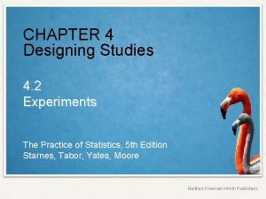 CHAPTER 4 Designing Studies 4 2 Experiments The