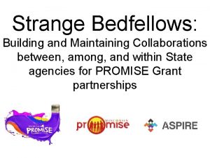 Strange Bedfellows Building and Maintaining Collaborations between among