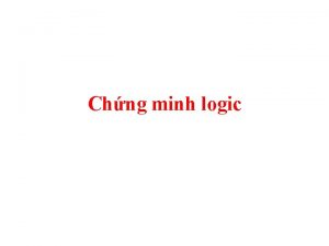 Chng minh logic Thut ton Vng Ho Bc
