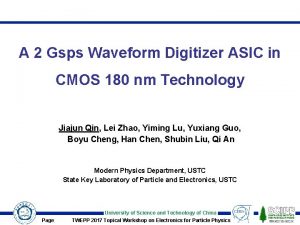 A 2 Gsps Waveform Digitizer ASIC in CMOS