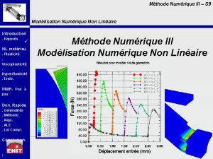 Mthode Numrique III S 9 Modlisation Numrique Non