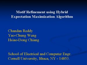 Motif Refinement using Hybrid Expectation Maximization Algorithm Chandan