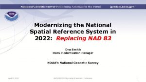 Modernizing the National Spatial Reference System in 2022