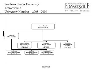 Southern Illinois University Edwardsville University Housing 2008 2009