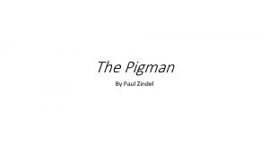 The Pigman By Paul Zindel Characters John and