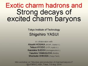 Exotic charm hadrons and Strong decays of excited