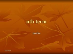 nth term maths 10272021 1 Introduction n Steps