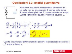 Oscillazioni LC analisi quantitativa L C Poich si
