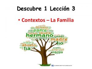 Descubre 1 Leccin 3 Contextos La Familia Los