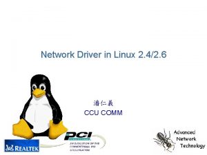 Network Driver in Linux 2 42 6 CCU