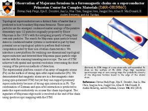 Observation of Majorana fermions in a ferromagnetic chains