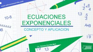 ECUACIONES EXPONENCIALES CONCEPTO Y APLICACION Se denomina ecuacin