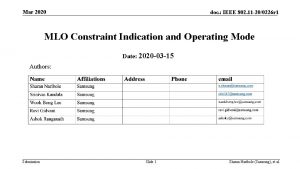 Mar 2020 doc IEEE 802 11 200226 r