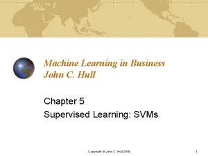 Machine Learning in Business John C Hull Chapter