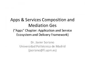 Apps Services Composition and Mediation Ges Apps Chapter