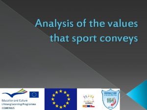 Analysis of the values that sport conveys Introduction