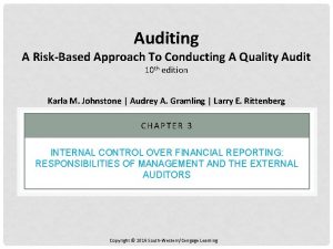 Auditing A RiskBased Approach To Conducting A Quality