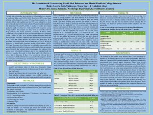 The Association of Cooccurring Health Risk Behaviors and